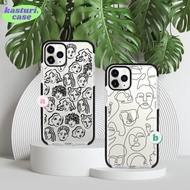 FACE SKETCH CASE IMD CASE THICK BUMPER IPHONE 13 PRO MAX UNTIL IPHONE 6/7/8