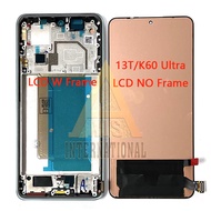 6.67 "ต้นฉบับ OLED สำหรับ Xiaomi 13T กรอบโชว์หน้าจอ LCD + หน้าจอสัมผัสดิจิตอลสำหรับ Redmi K60อัลตร้า