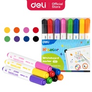 Deli Marker Pen Whiteboard Marker Multiple Colors 8 Colors in One Set Multicolour Pen Soft Tip Marke