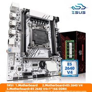 ZSUS X99-W Motherboard Set Kit With LGA2011-3 Xeon E5 2640 V4 CPU DDR4 16GB (1*16GB) 2133MHZ RAM Mem