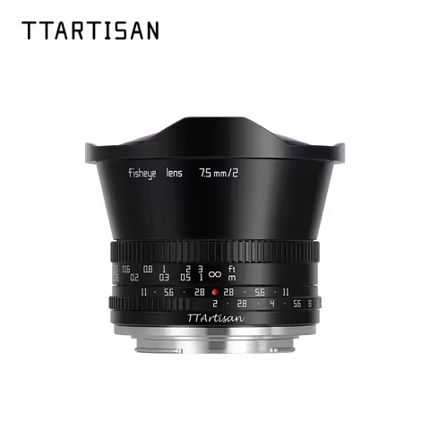 TTArtisan 7.5mm F2 APS-C Wide Angle Fisheye Lens for SONY E FUJI X Canon M Nikon Z Leica L Panasonic
