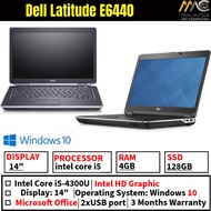 LAPTOP DELL E6440 14" INTEL CORE i5 4TH GEN - 4GB RAM - 128GB SSD STORAGE WINDOWS 10 PRO