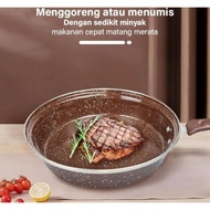 Gm Bear Frying Pan Wok Enamel 30cm 1386 - Frying Pan Enamel Wok