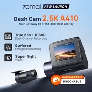 70mai A410 Dash Cam |  2.5K+1080P Dual Dash Camera with HDR | Night Vision