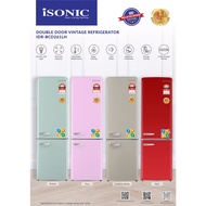 iSONIC (SMEG) DOUBLE DOOR VINTAGE REFRIGERATOR MDR-BCD261LH 181L (RED/CREAMY WHITE/PINK /APPLE GREEN)