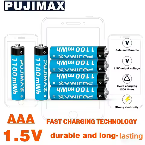 4-60PCS new AAA 1.5V rechargeable battery 1100mWh lithium battery suitable for remote control electr