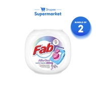 [Bundle of 2] Fab All-in-One Laundry Capsules Lavender (60 Pods)