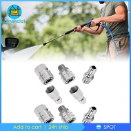 [Almencla1] 8 Pieces Pressure Washer Adapter Set Pressure Washer Fittings, High Pressure,Car Washing Joint for Portable Easy to Install