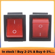 16A/250VAC 20A/125VAC Red Indicator Light 4 Pin ON/OFF DPST Rocker Switch 2 Pcs