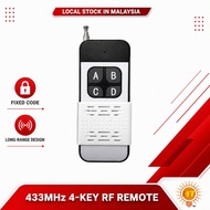 Extra long range HS1527 EV1527 433mhz RF Fixed code Remote Controller 4 keys