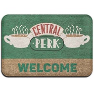 【New-store】 Classic Friends Welcome Door Mat for Bathroom Kitchen Friends TV Show Flannel Floor Rug 