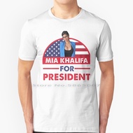 Mia Khalifa T Shirt 100% Cotton Lebanese Model Actress Mia Khalifa For President Pyc X Gtb Adult Act