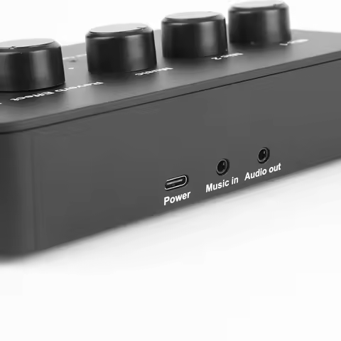 Portable Karaoke Microphone Mixer 3.5mm AUX BT Connection Digital Audio Sound Karaoke Machine for DJ