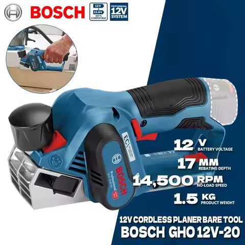 Bosch GHO 12V-20 Cordless Planer Household Multi-Function Electric Planer BOSCH 12V Rechargeable Por