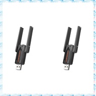 [R Q M U] 2X USB Bluetooth 6.0 Adapter BLE/ USB Audio Receiver/Transmitter 3Mbps AAC/ with Dual Ante