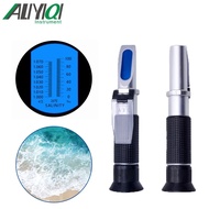 HH-205 Hand Held refractometer  Sea Salinity Meter Salinity: 0-10% Precision 1% ATC Salt Water Conce