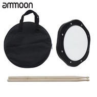 [ammoon]10-Inch Drum Practice Pad with Drumsticks Carrying Bag for Training