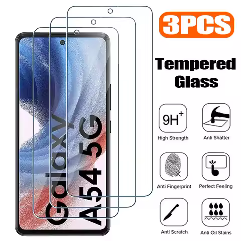 3PCS Tempered Glass For Samsung Galaxy A54 A34 A14 A24 5G Screen Protector For Samsung A03 A13 A23 A