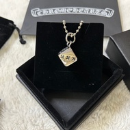 Chrome Hearts 925Silver Necklace Dice Bead Necklace Unisex Retro Hip-Hop Necklace