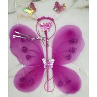 Kids Fairy Butterfly Wings Dancing Accessories Bird Costume Wings Cosplay For Kids Magic Sticks
