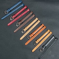 8mm Geunine Leather Watch Band  for Fossil ES3861 ES3269 Replacement Bands Women's Watch Strap with Buttons Rose/Gold Buckle