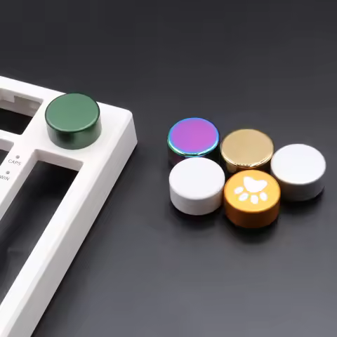 Cylindrical Keyboard Knob Black White Gold Mechanical Keyboard DIY Accessories Compatible With Ik75 