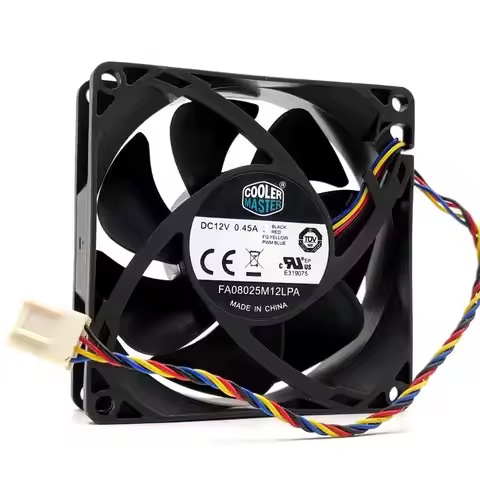 PWM Fans for Cooler Master FA08025M12LPA 8025 80MM 8cm Computer Case CPU Cooling Fan 12V 0.45A Fan