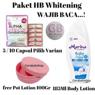 Hb Whitening Powder Capsule Package Alpha Arbutin Marina Body Lotion Alpha Arbutin Glowing Body Whit