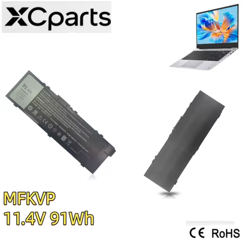 New 11.4V 91Wh MFKVP Laptop Battery For Dell Precision 7510 7520 7710 7720 M7710 M7510 TWCPG T05W1 1