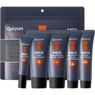 Set kecantikan lelaki termasuk pembersih muka dan krim peluntur bintik, krim mata dan krim siang; ia