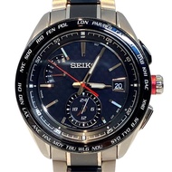 精工 (SEIKO) 手錶 SS 電波太陽能 黑色錶盤 8B63-0AN0