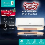 [FREE Shipping] Hisense Non-Inverter 1.0HP AC - AN09CBG / 5 STAR Inverter Air Con 1.0HP AC - AI10TUG