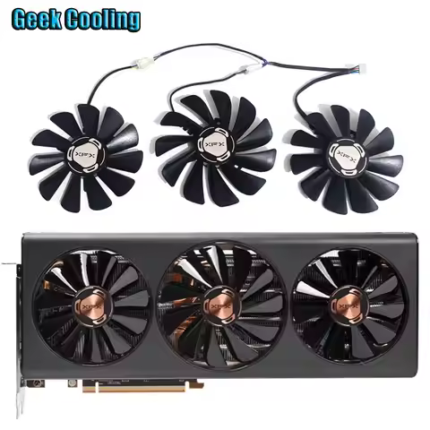 NEW 3FAN 85MM 95MM 4PIN CF1010U12S FDC10U12S9-C Video card cooling fan，For XFX Radeon RX 5700XT、RX 5