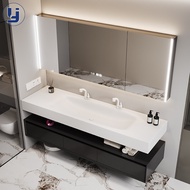 Import DuPont Corian Lengthened plus Size Basin Oak Bathroom Cabinet Combination Bathroom Washbasin Washstand Customization