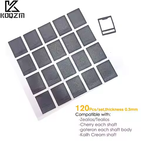120Pcs/pack Black MX Switch Film For Mechanical Keyboard MDI Shaft Film 0.3mm Repair