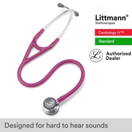 Littmann Stethoscope Raspberry Tube, Standard-Finish Chestpiece, Cardiology IV 6158