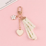 Ornaments Charm Accessories Pendent Ring Bag Key Bell Flower Keychain Small Daisy