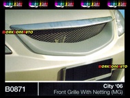 B0871 Honda City 2006 Fiber Front Grille (Mugen) With Netting Body kit Bodykit