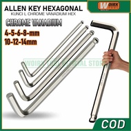 Hexagonal Ball Ballpoint L Key Long Hex Allen Key 4mm 5mm 6mm 8mm 10mm 12mm 14mm Woirx Tool Allen Ke