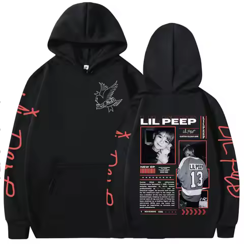 Rapper Lil Peep Crybaby Hellboy Hoodies Fashion Hip Hop Retro Sweatshirts Men Clothing Oversized Lon