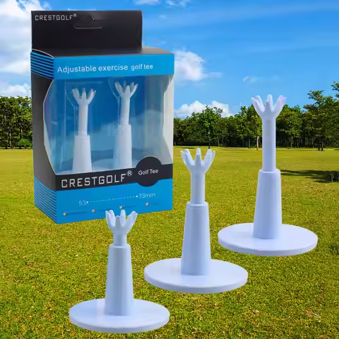 2pcs/pack Golf Adjustable Range Tees White Plastic Golf Tees Golf Practice Tees Gift Golf Accessorie