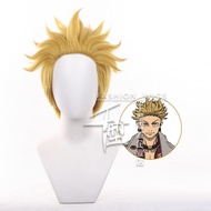 Engine Cosplay Wig Gachi Akuta Enji Short Yellow Heat Resistant Synthetic Hair