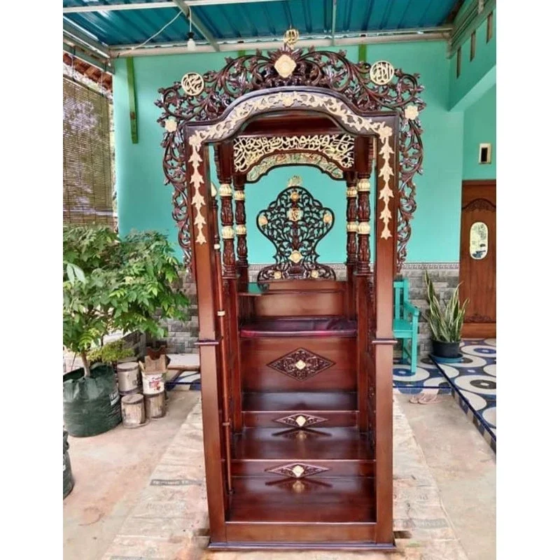 mimbar masjid minimalis kayu jati asli mimbar kubah jati mimbar kutbah mimbar gapura mimbar pintu de