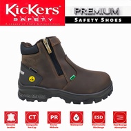 Kickers Safety Shoes TY2-3068 | WATERPROOF & ESD | Anti-slip Safety Boot | Mid Cut Zip On | Size UK6
