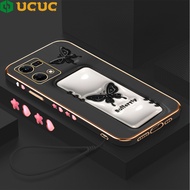 (Local Ready) UCUC Softcase Case Casing hp Untuk OPPO Reno 8 Reno8 5G Reno8 Z 5G Reno 8T 5G (Lanyard