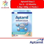 🎈🎈 Aptamil Step 2 For 6-12 Months 1.2kg ( 600g x 2 Packs )