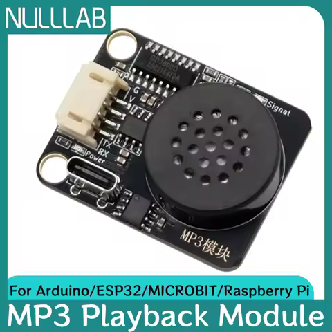 USB-C MP3 Voice Music Player Module 8M Internal Flash Lego Block Enclosure for Arduino ESP32 MICROBI