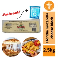 [READY STOCK] Floridia Mozzarella Cheese Block 2.5kg (Halal)