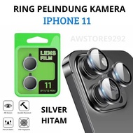 Tempered Glass Metal Camera Lens ProtectorRing iphone 11 IP 11 Metal Lens ProtectorRing Camera Lens 