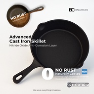 Rust Resistance Balance.co Grand Pre-Seasoned Cast Iron Skillet NonStick FryingPan Camping Kuali 铸铁锅